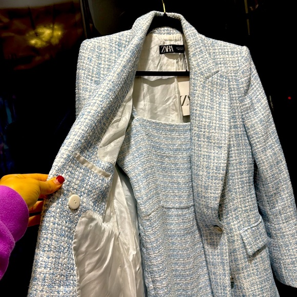 NWT Zara two pieces tweed dress & blazer set - Picture 3 of 5